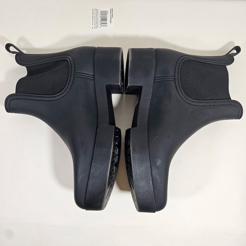 Jeffrey Campbell Black Chelsea Platform Rain Booties - Picture 4 of 9
